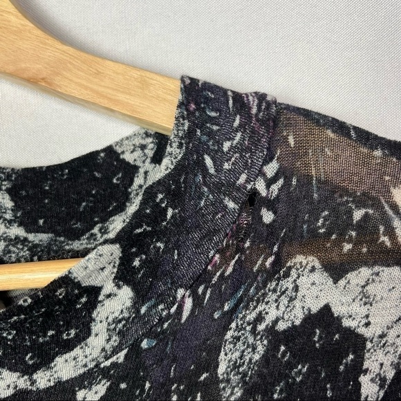 Free People Annabelle Purple Printed Long Sleeve Tunic Dress XS - Picture 7 of 9